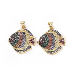 Латунные микропаве прозрачные подвески с фианитом ZIRC-F135-04G-04