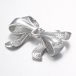 Бантом латунные микро проложить кубического циркония подвески&nbsp;ZIRC-O017-06