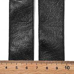 合成皮革ポリエステルリボン  衣服アクセサリー用  ブラック  1インチ（25mm）  約20.00ヤード（18.29m）/ロール&nbsp;DIY-R050-02A