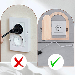 2 шт. деревянная крышка розетки выключателя&nbsp;AJEW-GA0008-85