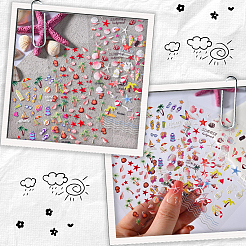 4 шт. 4 стиля самоклеящиеся наклейки для ногтей с изображением животных на тему океана&nbsp;MRMJ-SP0001-17