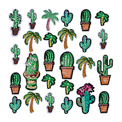 26 шт. 11 стиля полиэстеровая компьютерная вышивка ткань термоприклеиваемые/пришивные нашивки&nbsp;PATC-PH0001-52