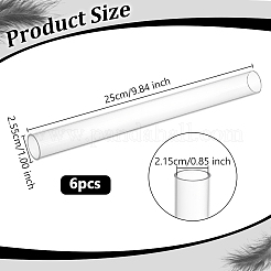 Tube rond en acrylique&nbsp;OACR-WH0056-007F