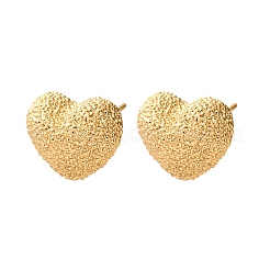 Серьги-гвоздики с текстурированной латунью EJEW-A143-02B-G