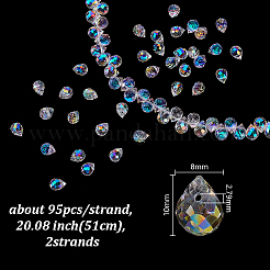 2 прядь гальванизированных стеклянных бусин пряди&nbsp;GLAA-GA0002-38A