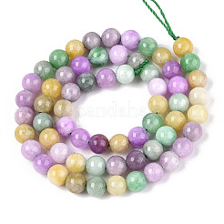 Нити окрашенных натуральных кварцевых бусин G-T139-6mm-94