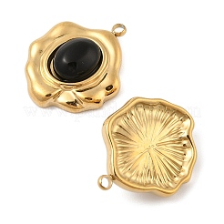Anhänger aus natürlichem schwarzem Onyx (gefärbt und erhitzt)&nbsp;STAS-P380-15G-02
