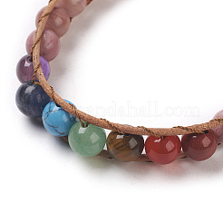 Braccialetti di perline in rodioite naturale&nbsp;BJEW-E351-02C