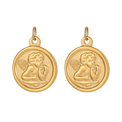 Подвески-подвески в виде ангелов из нержавеющей стали 304&nbsp;STAS-OY004-34G