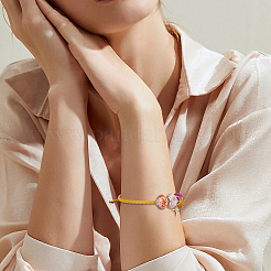 8шт 8-х цветные браслеты-слайдеры из микрофибрового шнура BJEW-UN0001-86