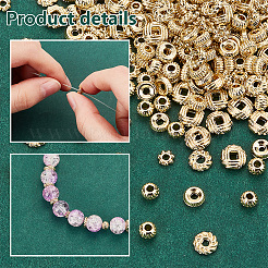 300 шт. 6-х стилевые бусины-разделители из сплава для покрытия стойки&nbsp;FIND-PH0018-16