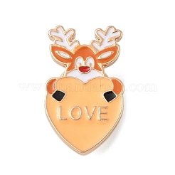 Эмалевые булавки в форме сердца на рождественскую тематику JEWB-Z043-01G
