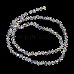 Chapelets de perles en verre transparent électrolytique&nbsp;GL-CBA7A17-01A-15
