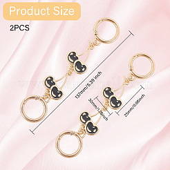 Удлинители ремешков для сумочки из цинкового сплава&nbsp;AJEW-WH0479-46B