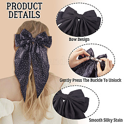 2 шт. 2 стильных заколки-бантики из полиэстера/ткани для женщин и девочек&nbsp;DIY-TA0011-57