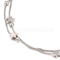 Латунные многорядные браслеты-цепочки для женщин&nbsp;BJEW-C140-27P