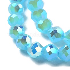 Стеклянные бусины с гальваническим покрытием &nbsp;GLAA-A014-01D