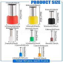 1 scatola 40 pezzi 8 stili acciaio inossidabile 304 con perforatori in argilla di plastica&nbsp;TOOL-LP0001-03