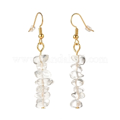 Aretes colgantes con cuentas de chip de cuarzo natural&nbsp;EJEW-JE04788-03
