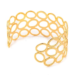 Браслеты-манжеты из нержавеющей стали 304 для женщин&nbsp;BJEW-G711-01F-G