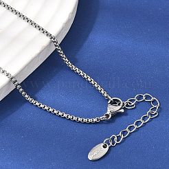 Zweifarbige Lariat-Halsketten aus 316L-Chirurgenstahl mit Mikropavé-Fassung aus klaren Zirkonia&nbsp;NJEW-D297-01GP