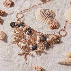 Trendige Seestern und Conch Schmuck-Sets&nbsp;SJEW-PH0001-02G