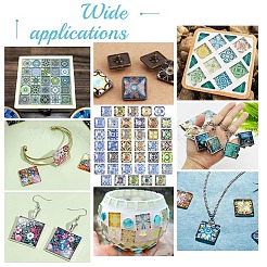 2 пакетик стеклянных кабошонов 2 стилей&nbsp;GGLA-YW0001-26