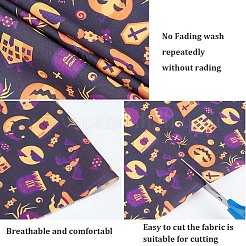 Ткань из поликоттона с принтом на хэллоуин DIY-WH0032-07B