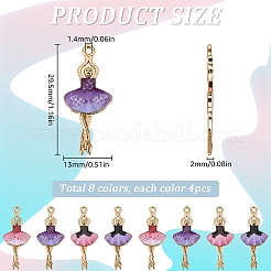Подвески из сплава с принтом 32 цветов ENAM-SC0005-39