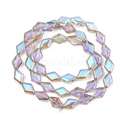 Стеклянные бусины с гальваническим покрытием &nbsp;EGLA-B010-01A-HR02