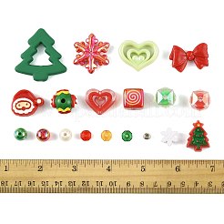 100 stücke 19 arten weihnachten acryl perlen&nbsp;MACR-FS0002-33