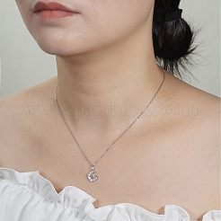 925 Anhänger aus Sterlingsilber mit Pavé-Fassung und 5 klaren Zirkonia&nbsp;SE-CBA9BBC-08P