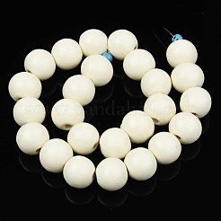 Окрашенные распылением нити бус из натурального дерева WOOD-S053-56G