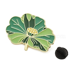 Эмалевые значки в виде листьев лотоса&nbsp;JEWB-I060-01G-01