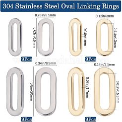 36 шт. 4 стиля соединительных колец из нержавеющей стали 304&nbsp;STAS-BBC0006-52
