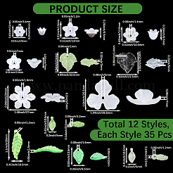 420шт 12 стиля акриловые подвески TACR-PA0001-06