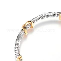 Браслеты-манжеты из хирургической нержавеющей стали 316 BJEW-D437-A10