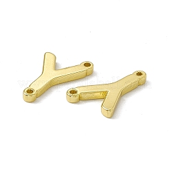 Breloques de connecteur de lettre en laiton plaqué rack&nbsp;KK-C007-38G-Y