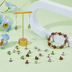 80 шт. двухцветные колпачки для бусин в виде цветка из сплава&nbsp;FIND-DC0003-87