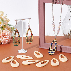 2 комплект больших полых деревянных подвесок WOOD-PH0002-28