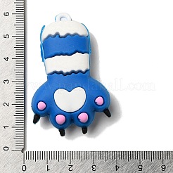 Большие подвески из ПВХ с принтом кошачьей лапы и мультфильмами PVC-G005-02B