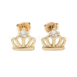 Серьги-гвоздики из циркония&nbsp;EJEW-D323-03G