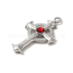 Большие подвески из сплава с рубиновыми стразами FIND-G067-15E-P