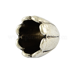 Тибетский сплав стиля мульти-лепесток крышки шарика TIBE-00722-AS-FF