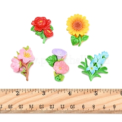 25шт 5 стиля непрозрачные кабошоны из смолы&nbsp;RESI-FS0001-97