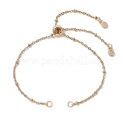 2 шт. 2 цвета 304 нержавеющая сталь браслет-спутник слайдер изготовление AJEW-JB01242