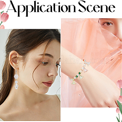 360 шт. двухцветные прозрачные акриловые колпачки для бусин TACR-SC0001-24