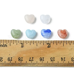 60шт 6 цвета непрозрачные акриловые бусины MACR-FS0001-69