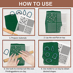 Коврик с текстурой силиконовой глины AJEW-WH0447-004