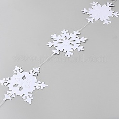 6 Stück hängende Papierbanner mit Schneeflocken&nbsp;AJEW-WH0596-367